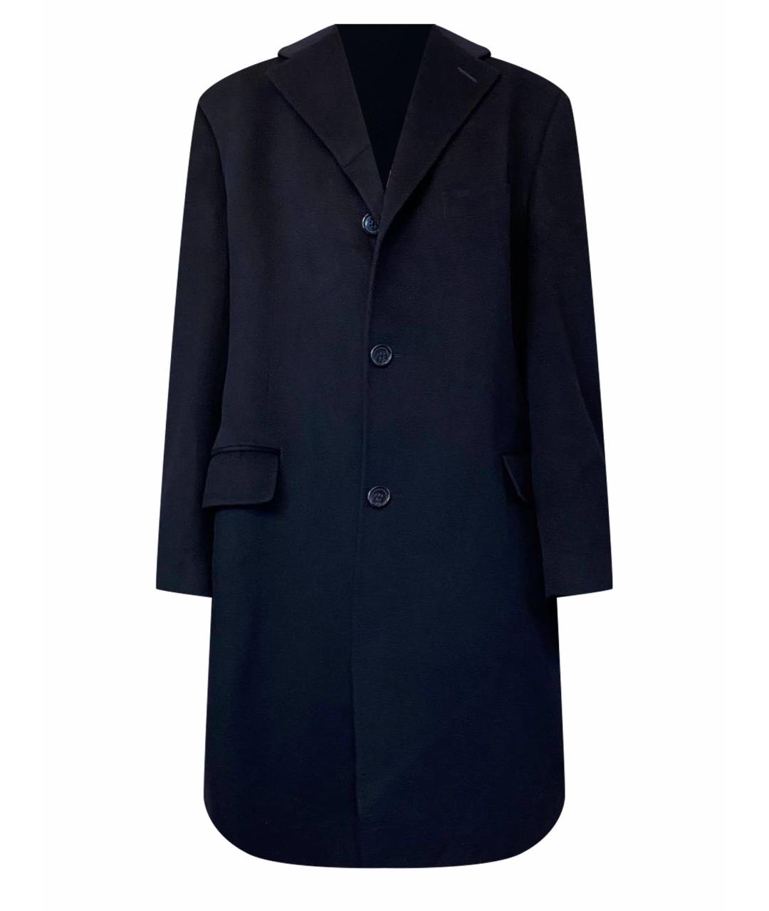 CORNELIANI Темно-синее шерстяное пальто, фото 1