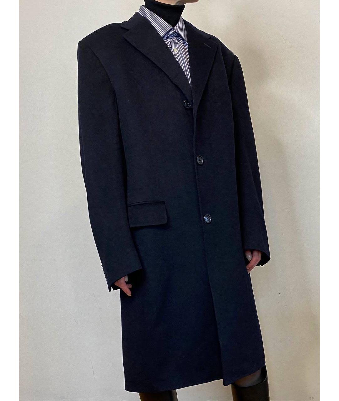 CORNELIANI Темно-синее шерстяное пальто, фото 3
