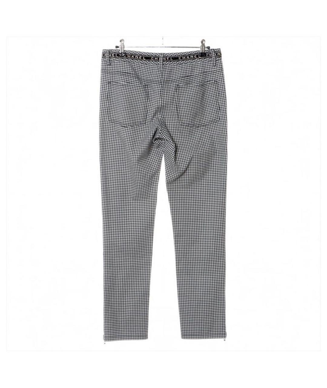 CHANEL PRE-OWNED Мульти хлопковые брюки узкие, фото 2