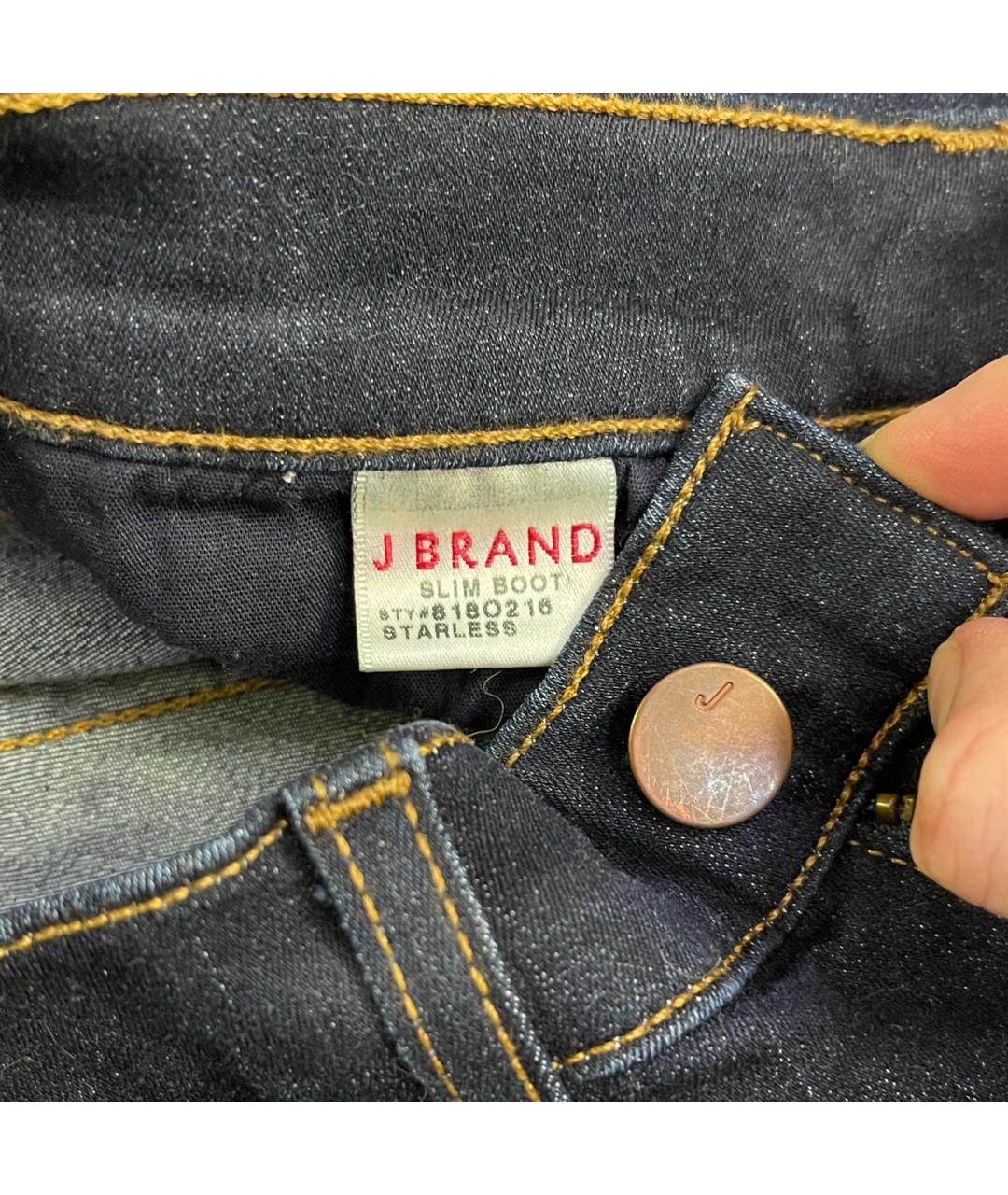JBRAND Темно-синие хлопковые джинсы клеш, фото 6