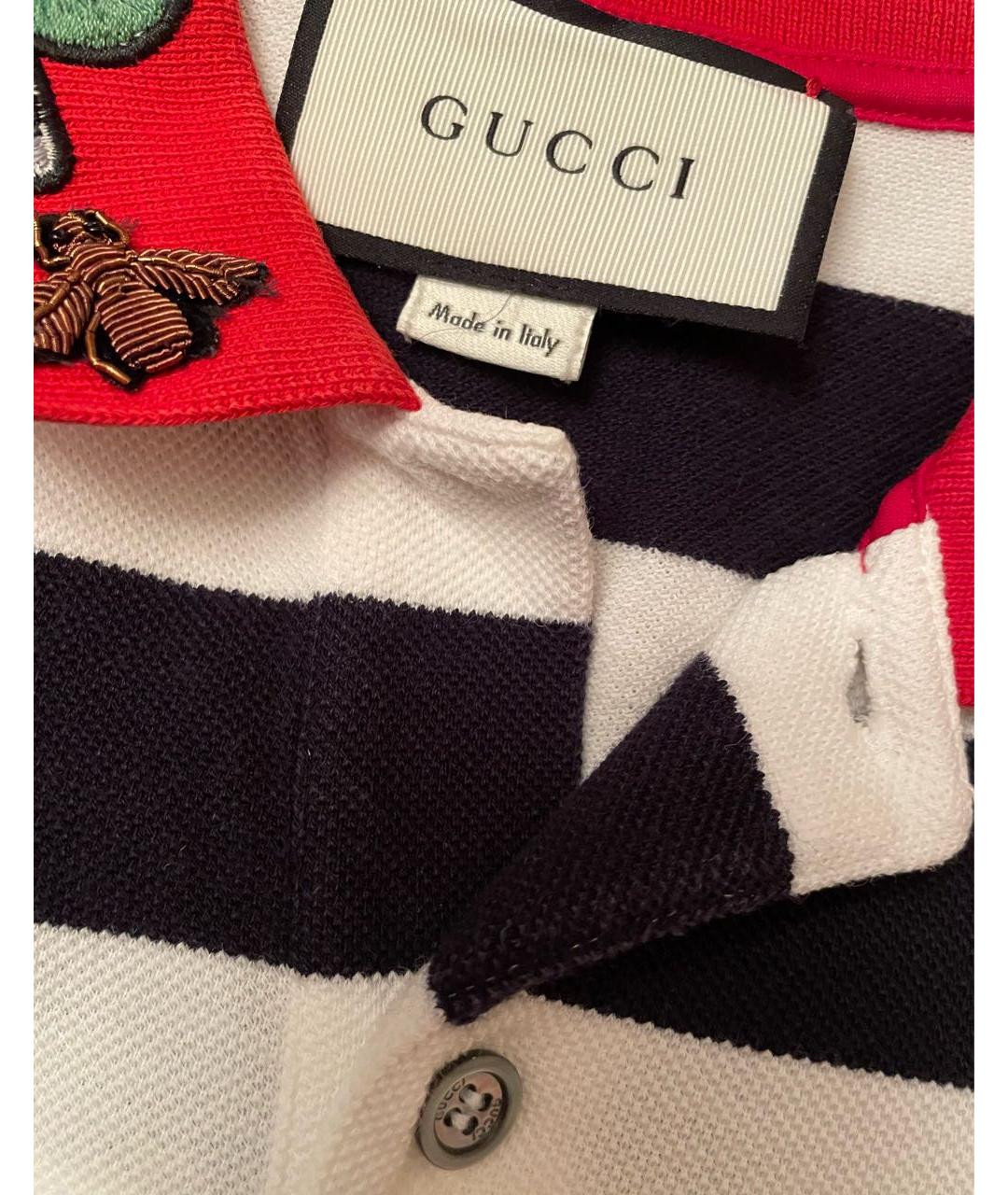 GUCCI Мульти хлопковое поло с коротким рукавом, фото 3