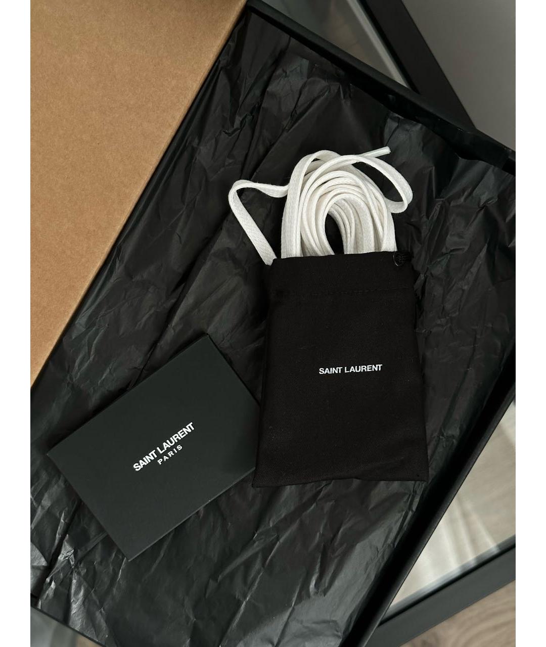 SAINT LAURENT Белые кожаные кеды, фото 5