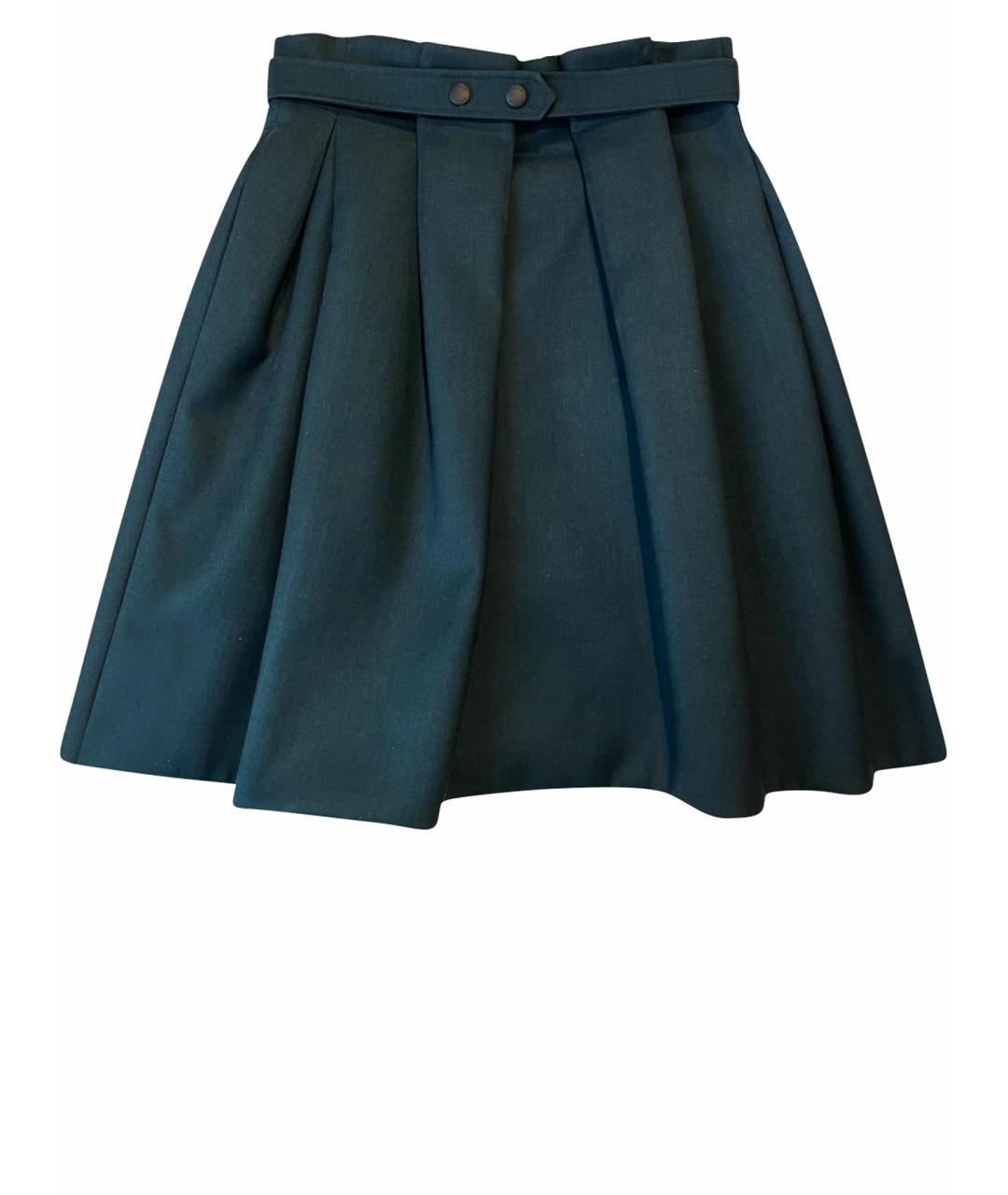 KENZO Зеленая юбка мини, фото 1