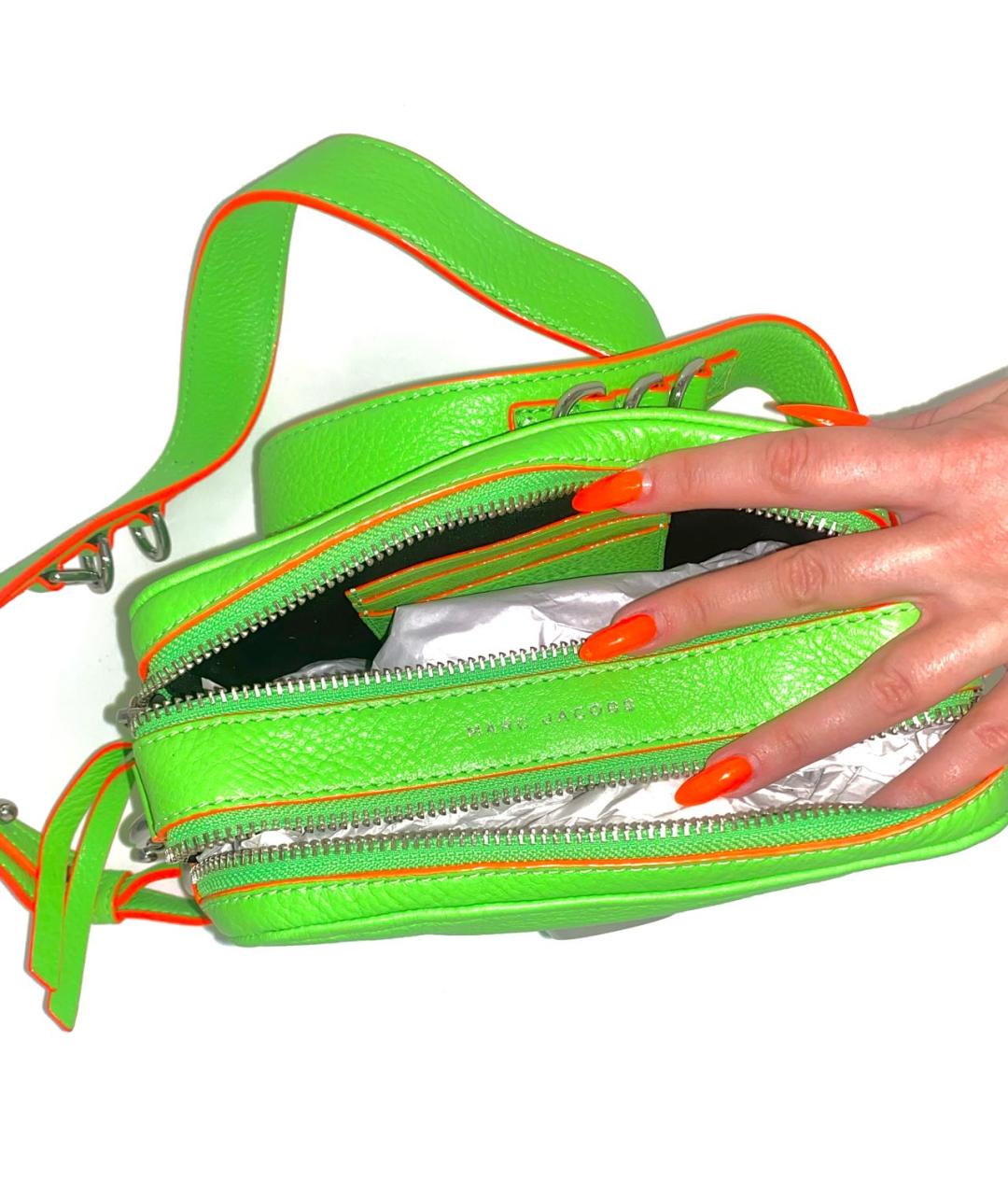 MARC JACOBS Салатовая кожаная сумка через плечо, фото 4