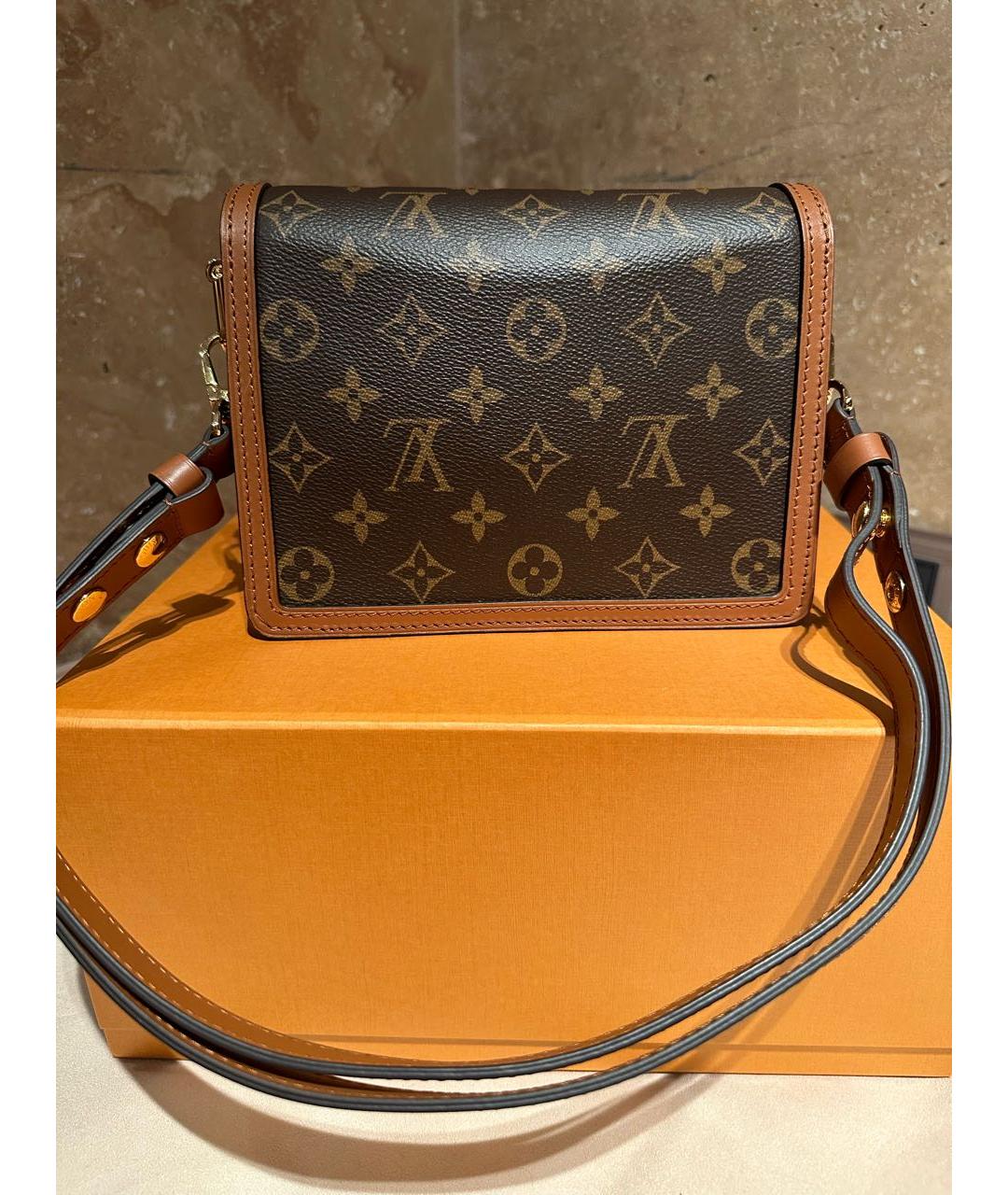 LOUIS VUITTON PRE-OWNED Коричневая сумка через плечо, фото 3