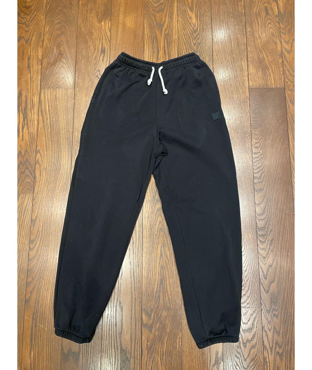 ACNE STUDIOS Черные хлопковые спортивные брюки и шорты, фото 7