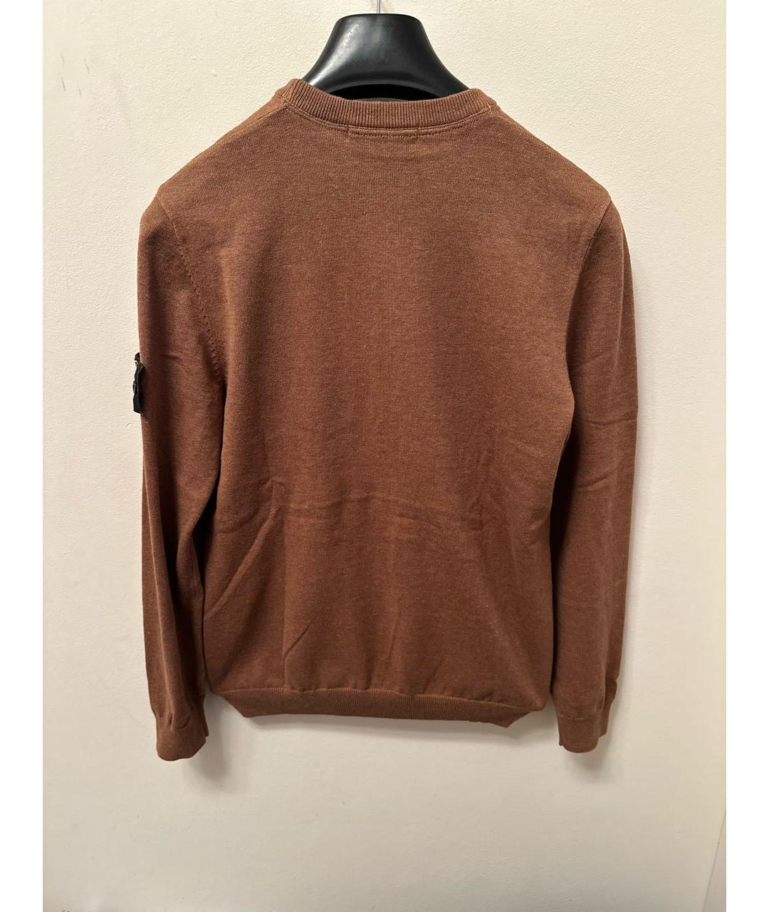 STONE ISLAND Коричневый хлопковый джемпер / свитер, фото 2