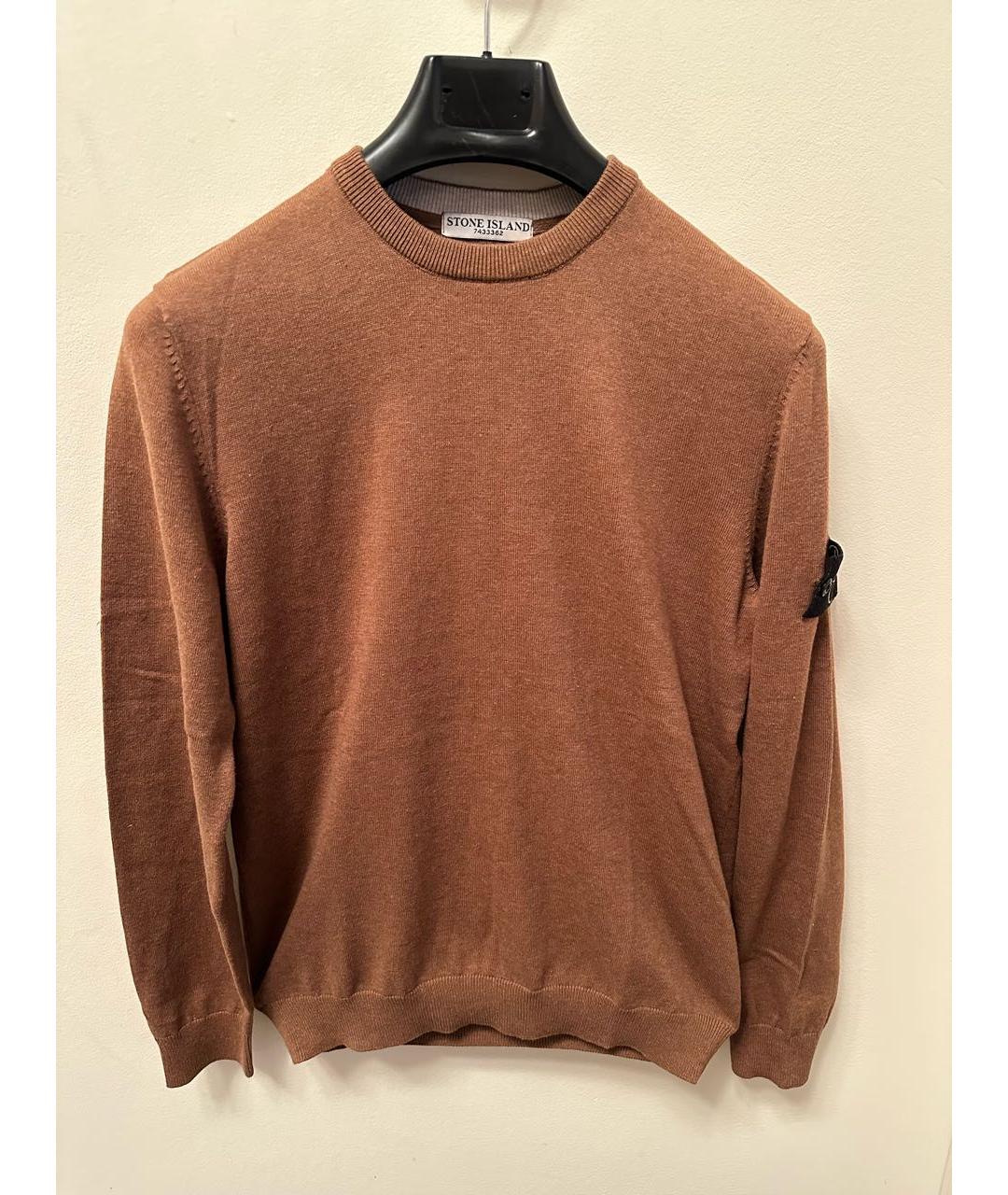 STONE ISLAND Коричневый хлопковый джемпер / свитер, фото 6