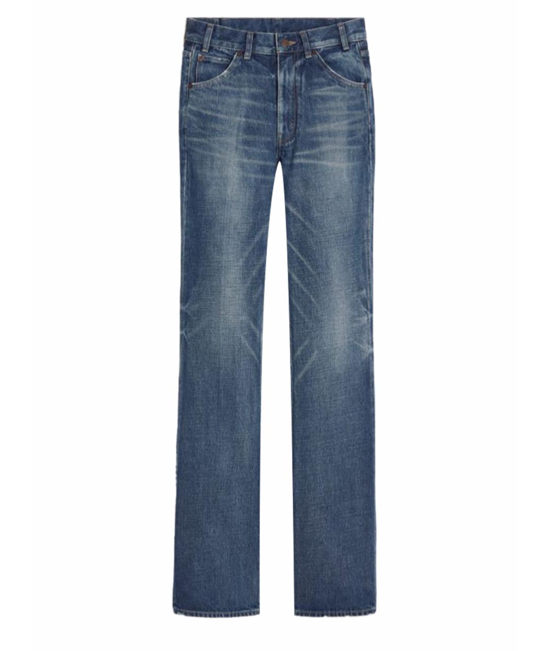 CELINE PRE-OWNED Синие хлопковые прямые джинсы, фото 1