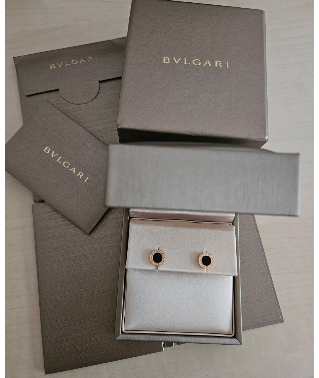 BVLGARI Золотые серьги из розового золота, фото 2