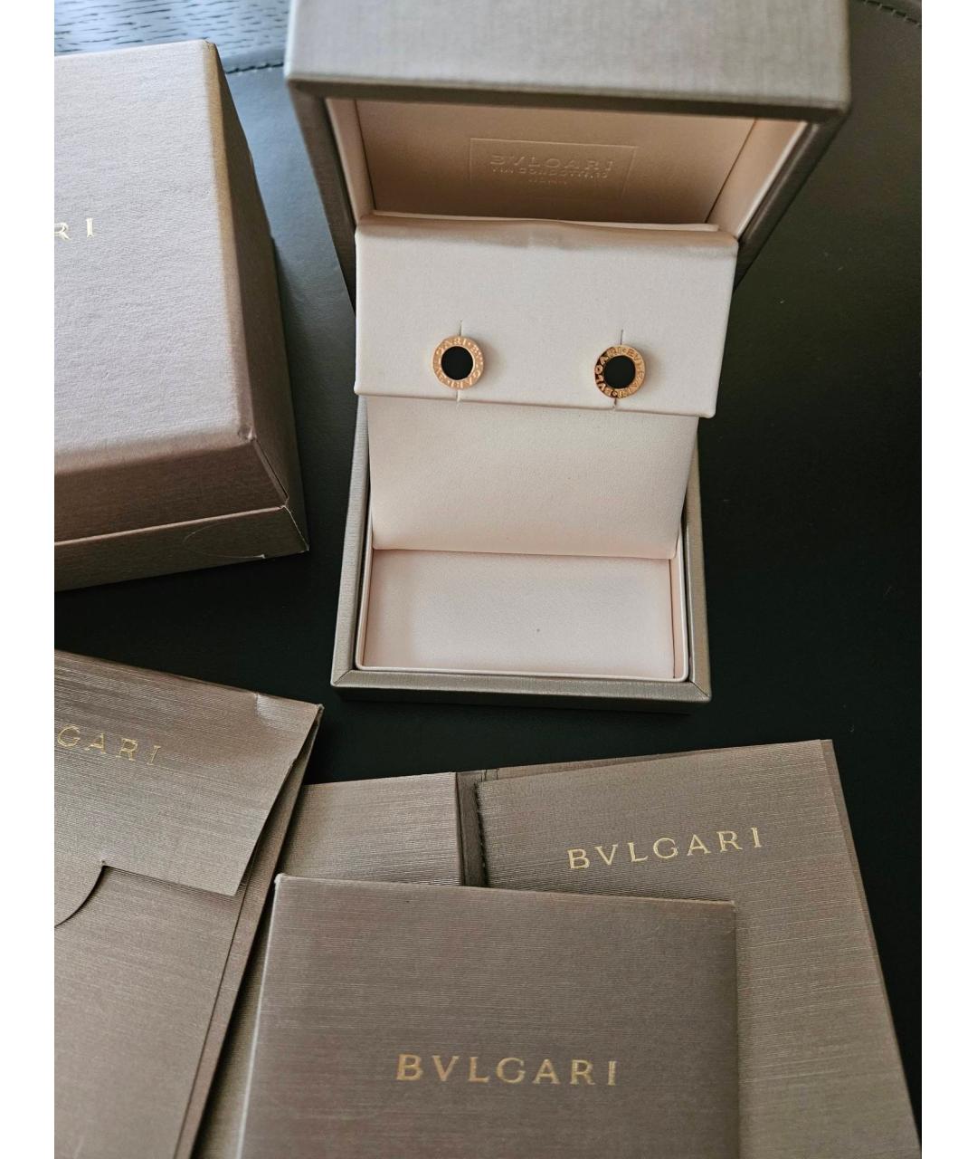 BVLGARI Золотые серьги из розового золота, фото 3