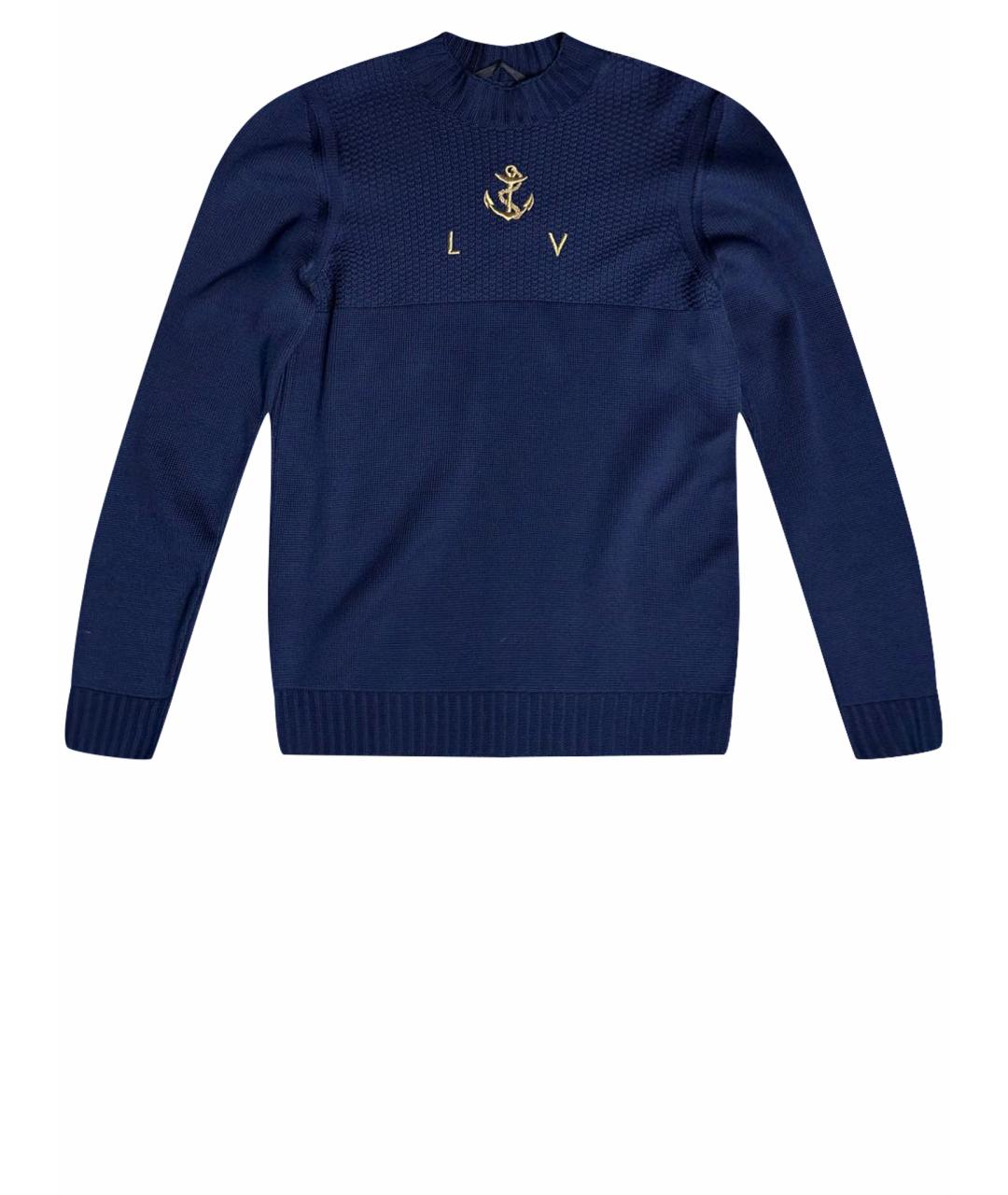 LOUIS VUITTON PRE-OWNED Темно-синий шелковый джемпер / свитер, фото 1