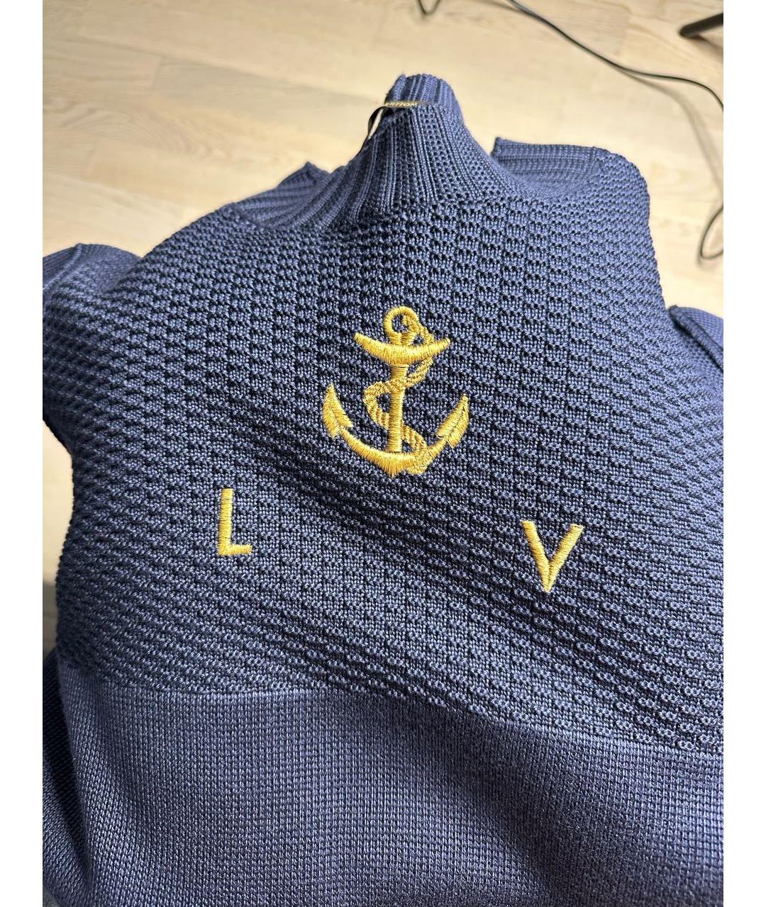 LOUIS VUITTON PRE-OWNED Темно-синий шелковый джемпер / свитер, фото 7