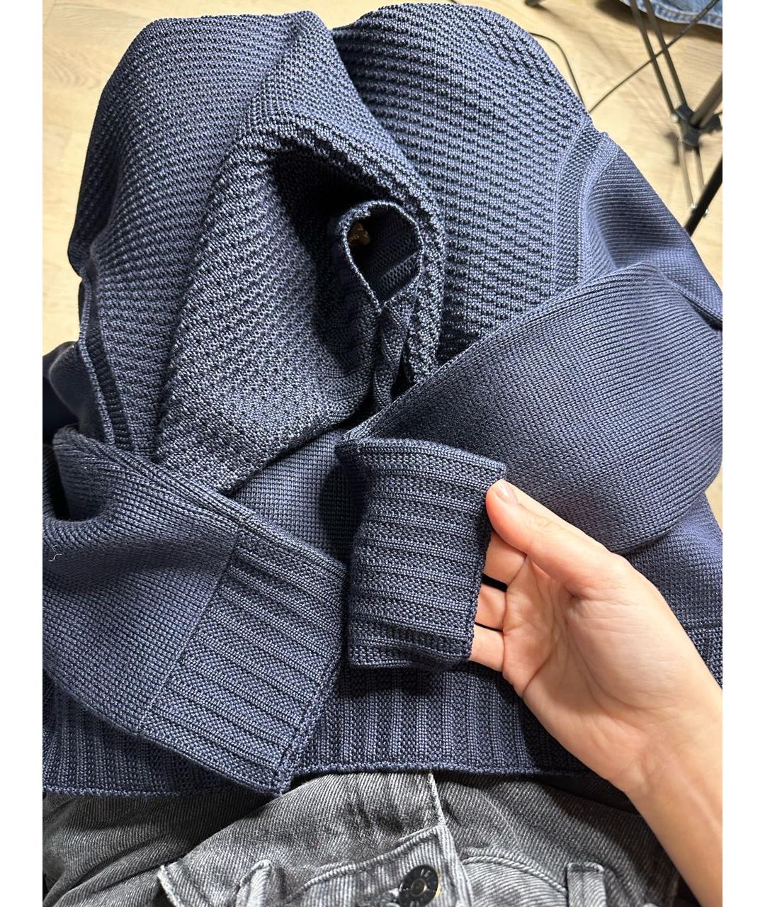LOUIS VUITTON PRE-OWNED Темно-синий шелковый джемпер / свитер, фото 4
