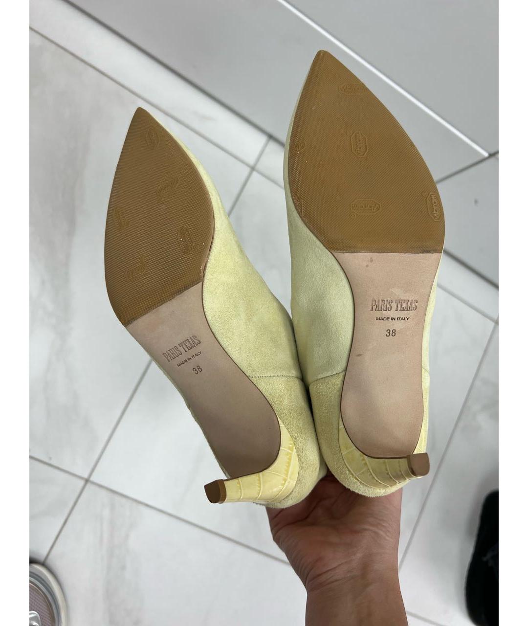 PARIS TEXAS Желтые замшевые сапоги, фото 5