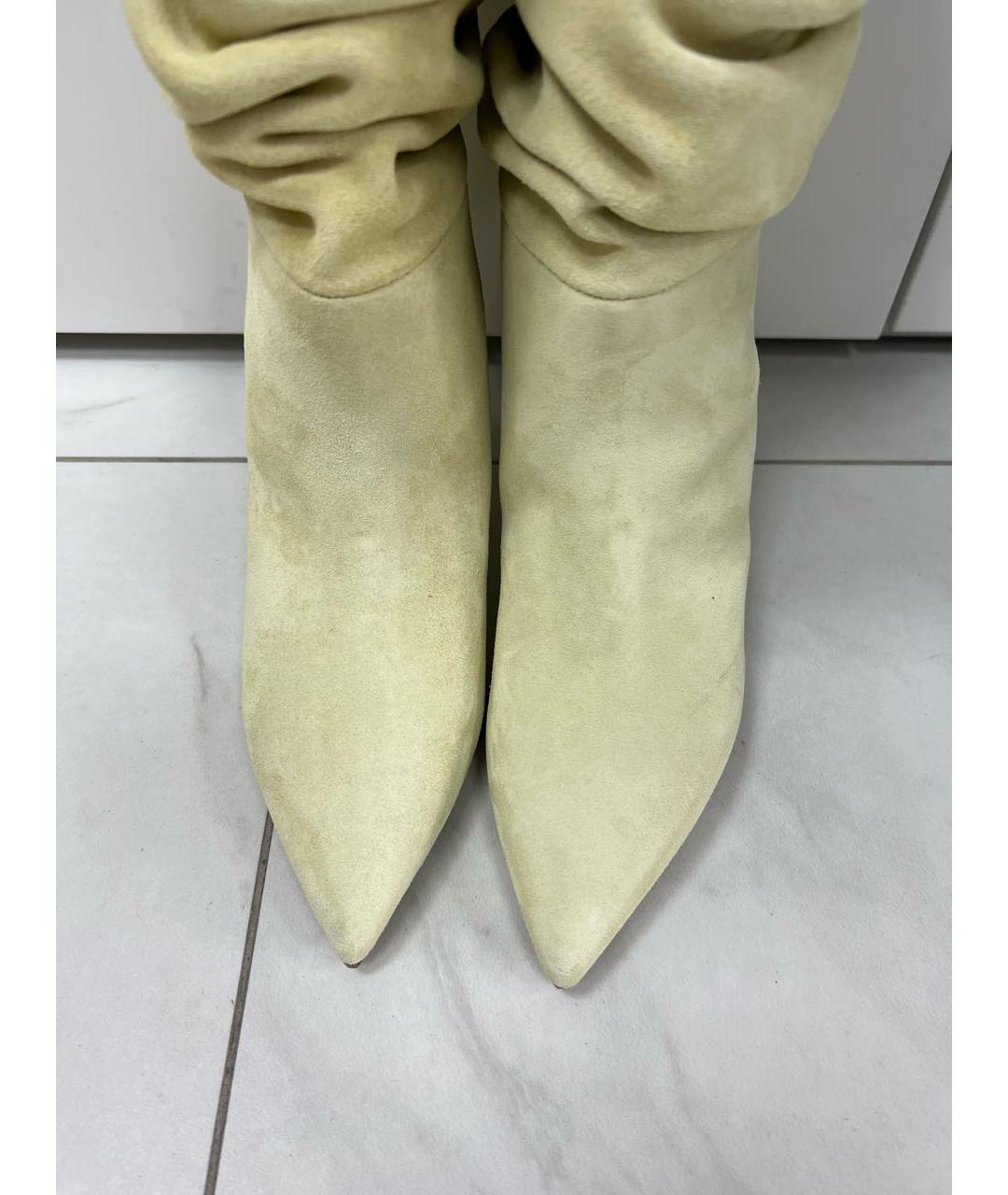 PARIS TEXAS Желтые замшевые сапоги, фото 3