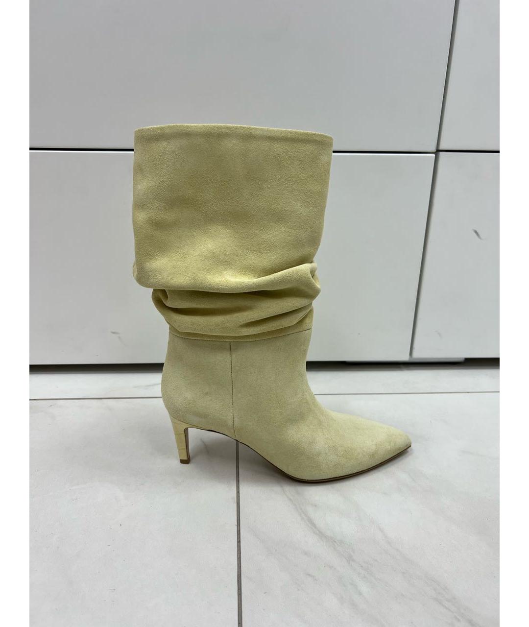PARIS TEXAS Желтые замшевые сапоги, фото 6