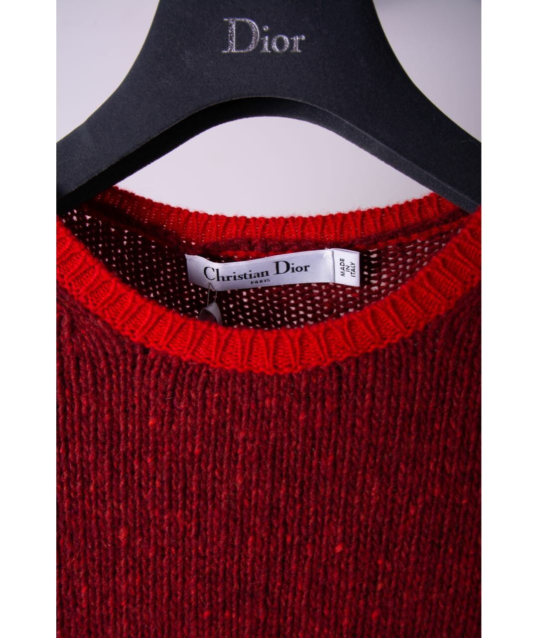 CHRISTIAN DIOR PRE-OWNED Красный шерстяной джемпер / свитер, фото 3