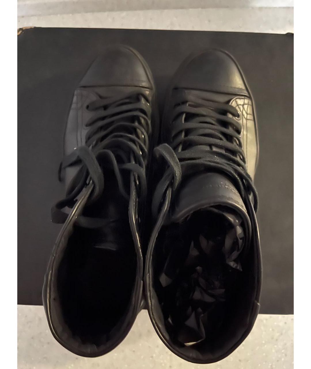 SAINT LAURENT Черные кожаные кроссовки, фото 3