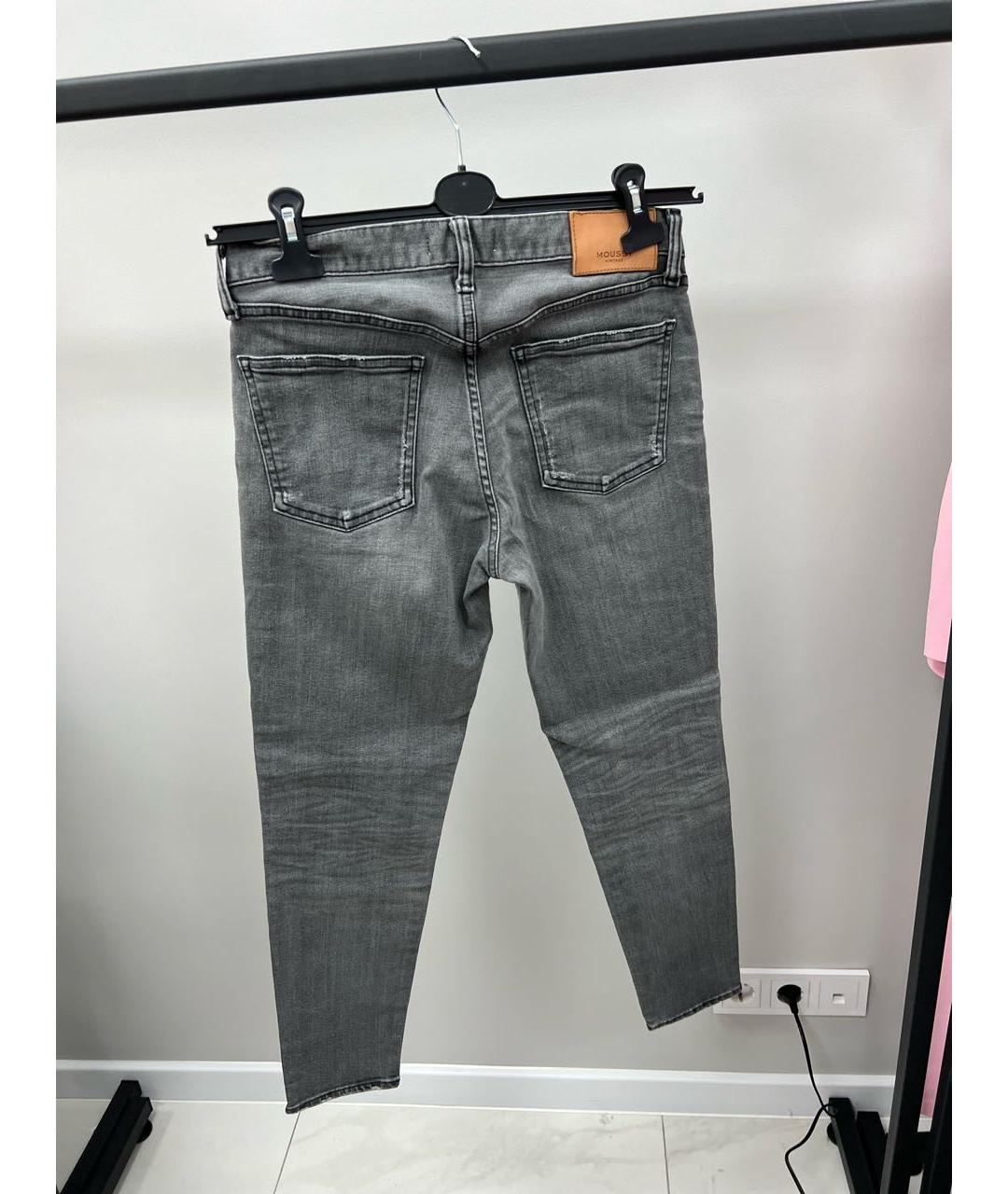 MOUSSY Антрацитовые хлопковые джинсы слим, фото 2