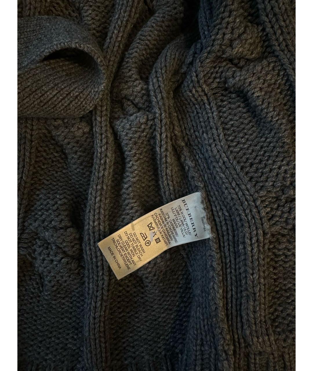 BURBERRY Серый кашемировый кардиган, фото 5