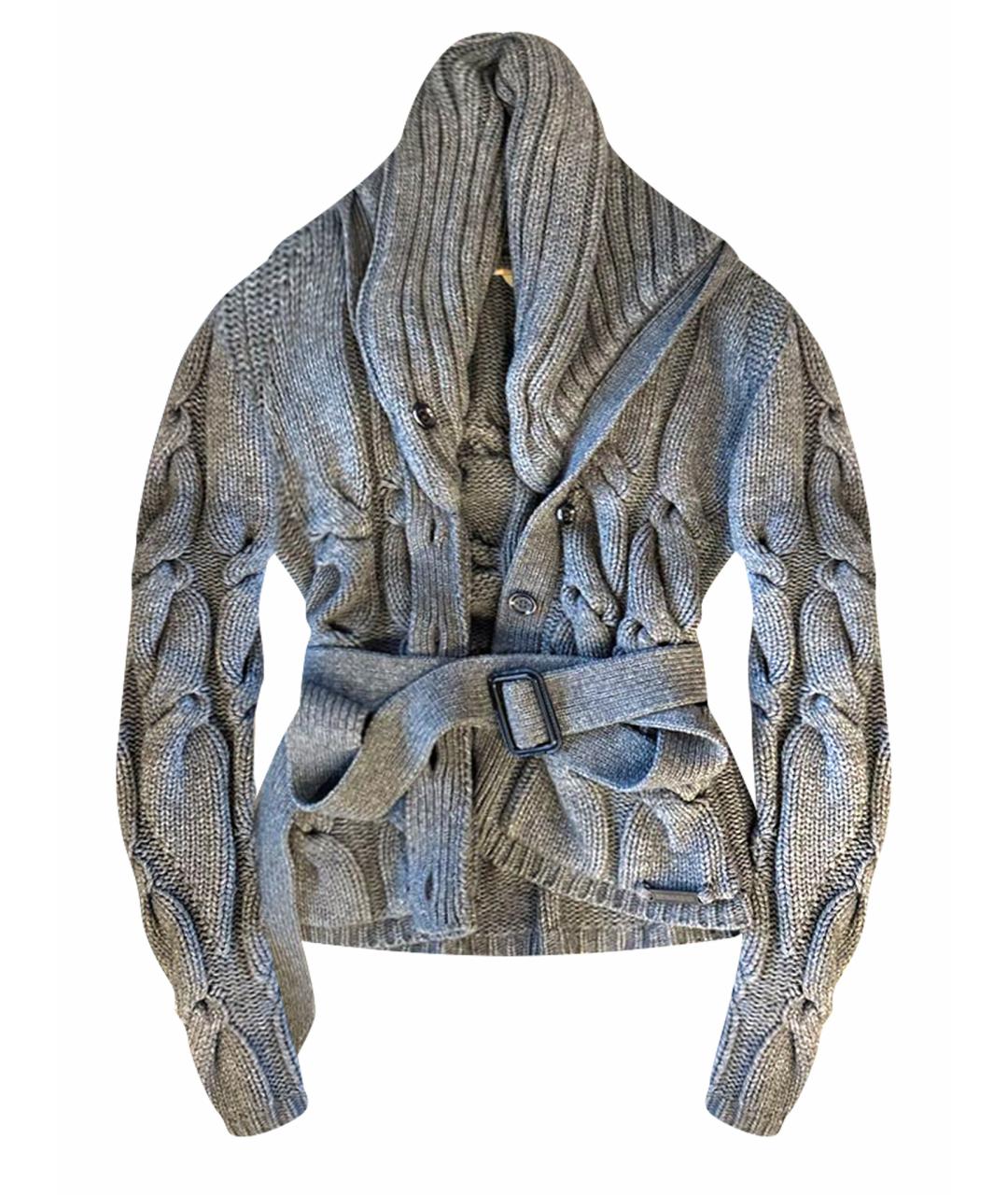 BURBERRY Серый кашемировый кардиган, фото 1