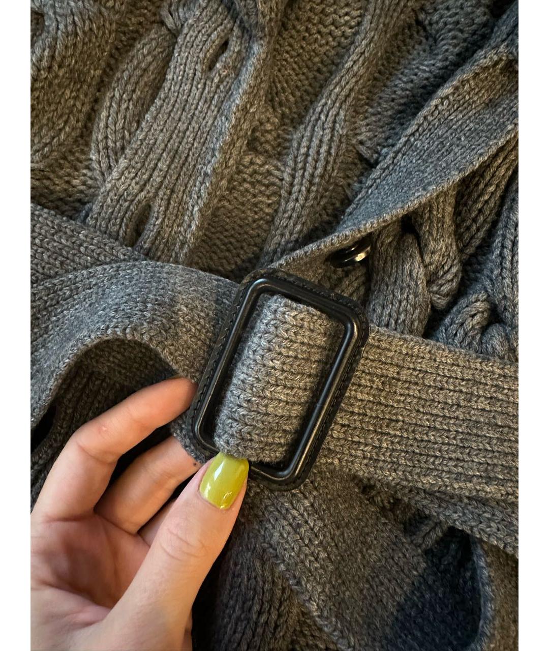 BURBERRY Серый кашемировый кардиган, фото 3
