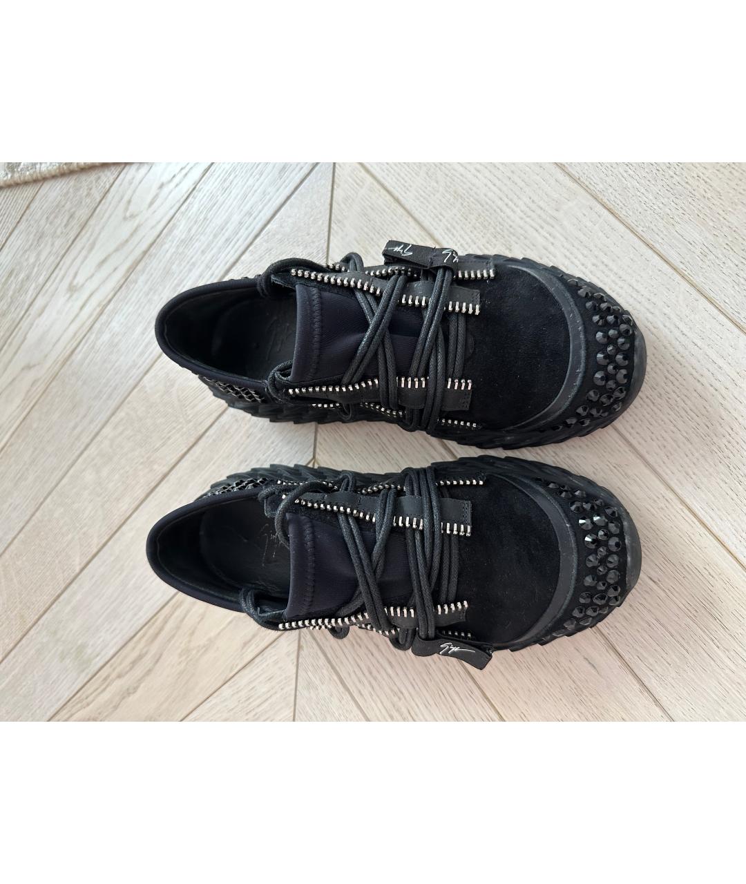 GIUSEPPE ZANOTTI DESIGN Черные замшевые кроссовки, фото 2