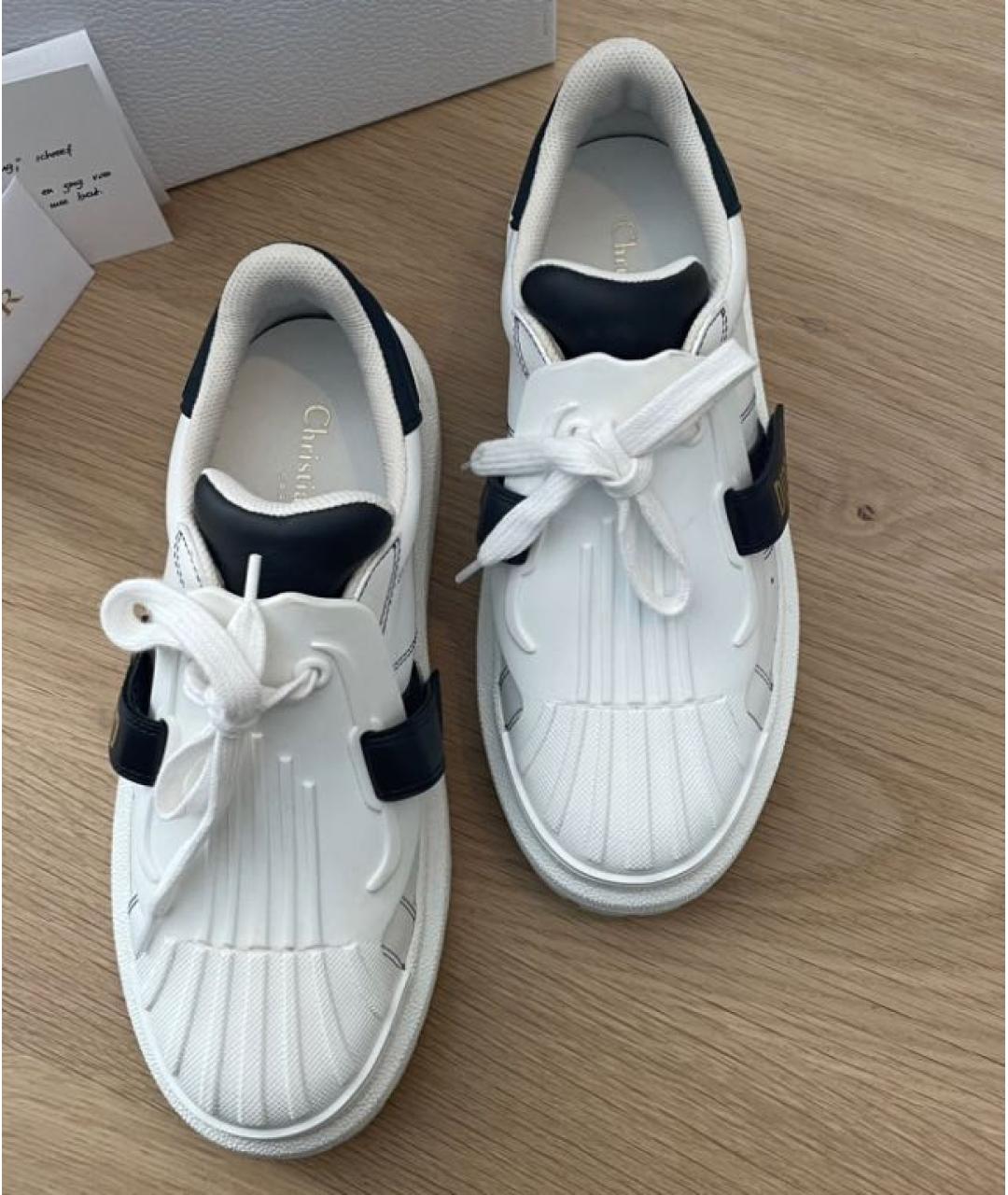 CHRISTIAN DIOR Белые кожаные кеды, фото 5