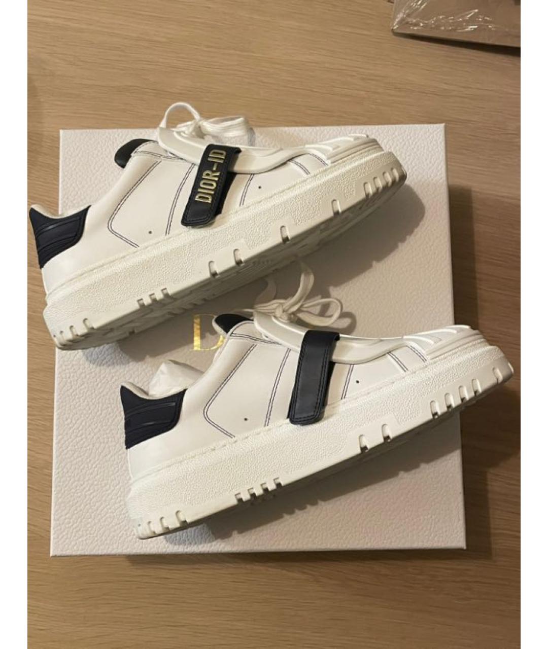 CHRISTIAN DIOR Белые кожаные кеды, фото 3