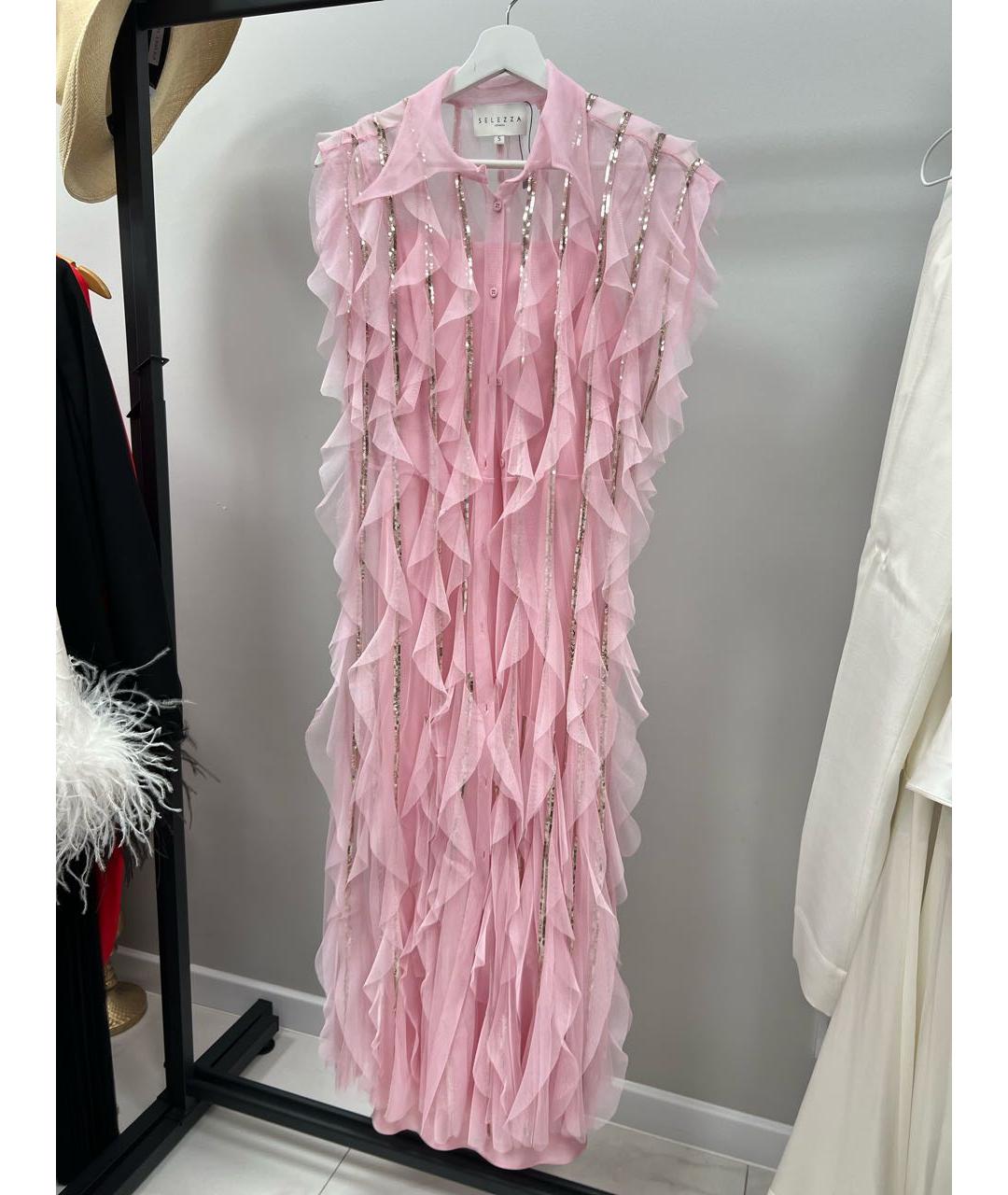Selezza London Розовое вискозное платье, фото 5