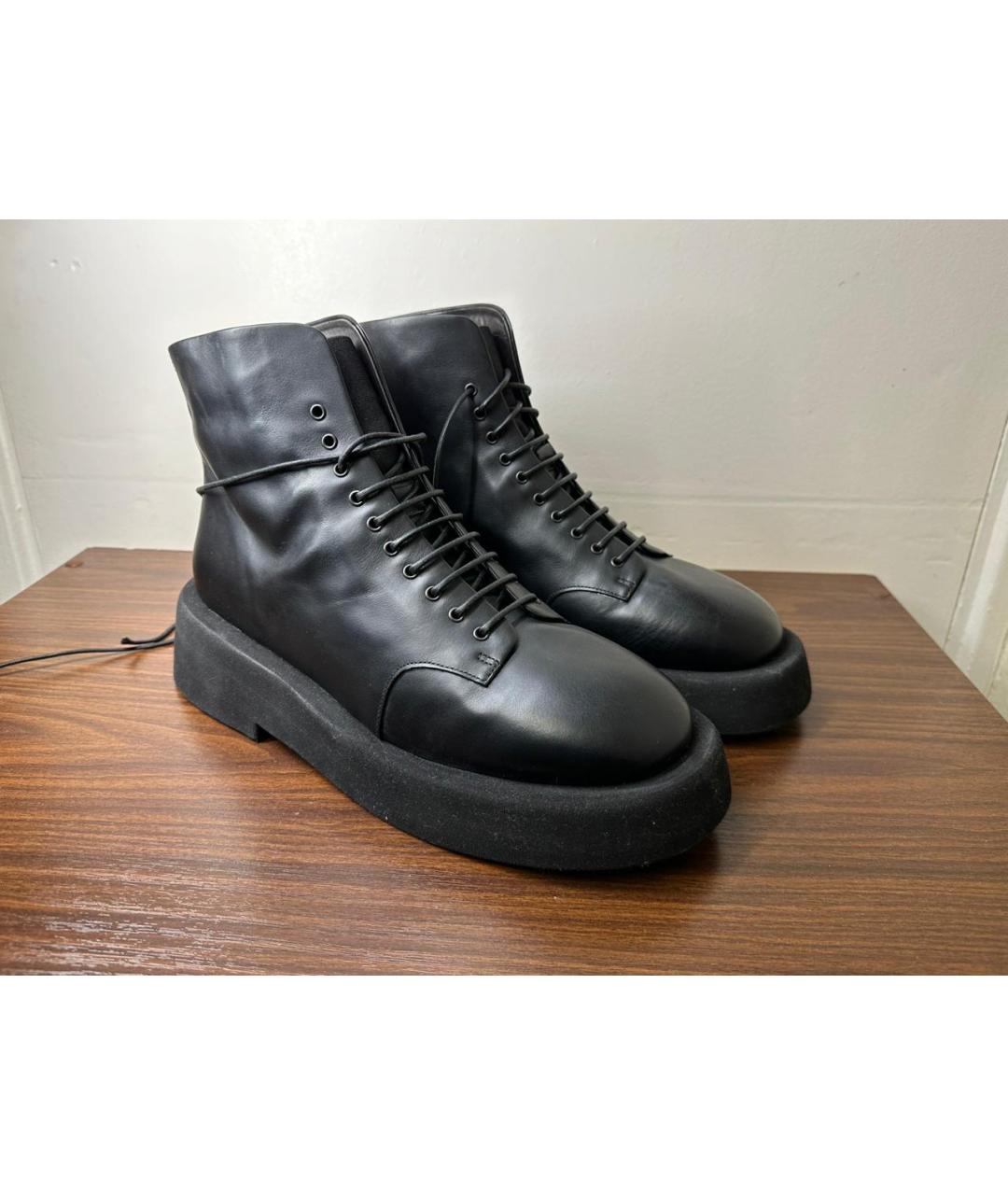 MARSELL Черные кожаные высокие ботинки, фото 4