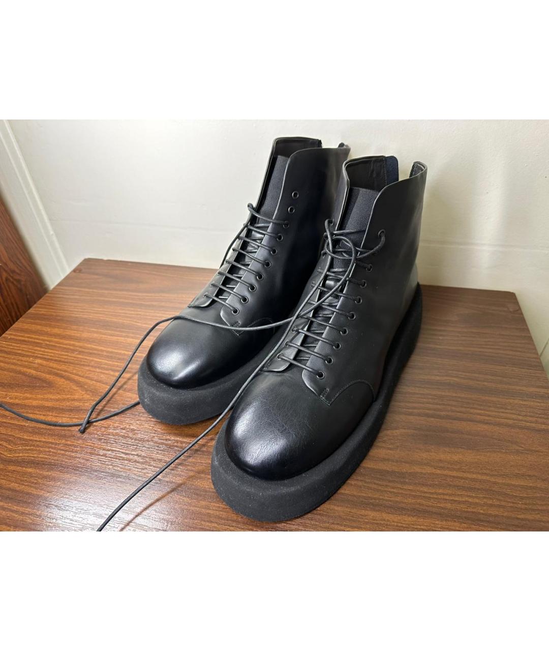 MARSELL Черные кожаные высокие ботинки, фото 5