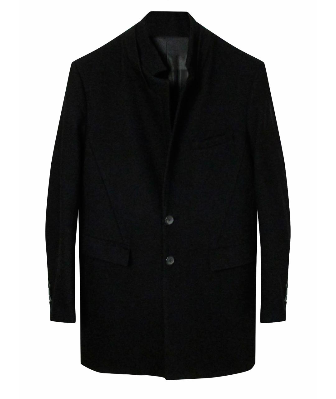 WOOYOUNGMI Черное шерстяное пальто, фото 1