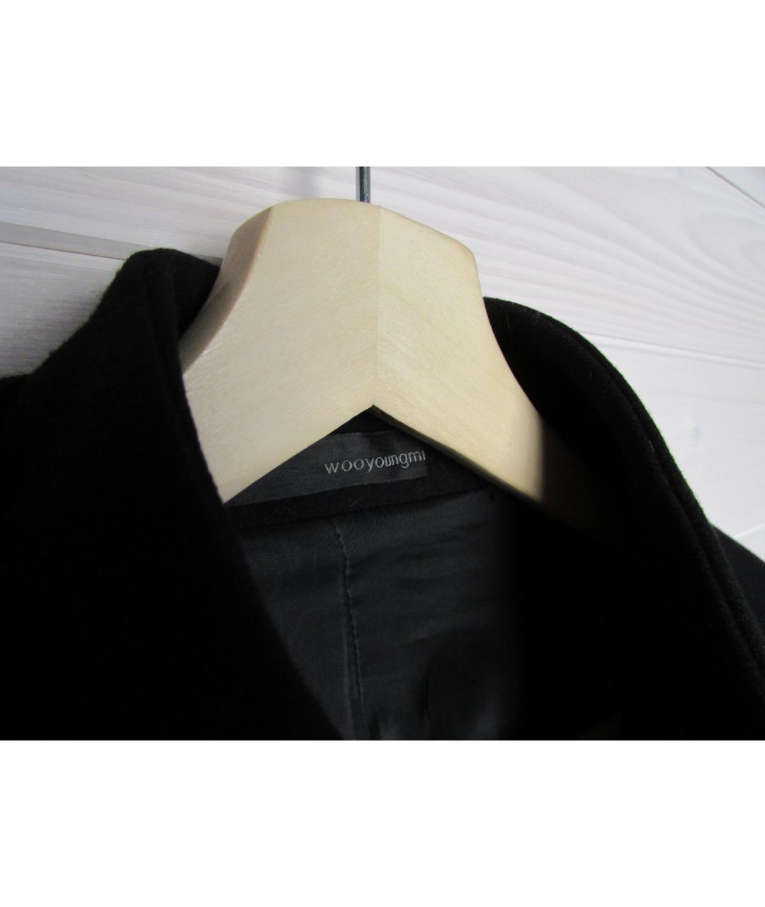 WOOYOUNGMI Черное шерстяное пальто, фото 3