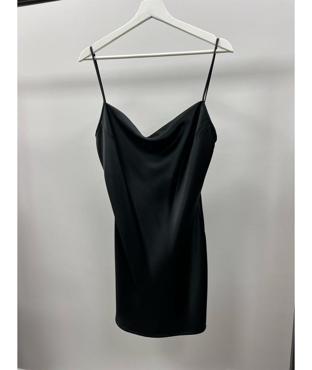 NANUSHKA Черное ацетатное коктейльное платье, фото 6