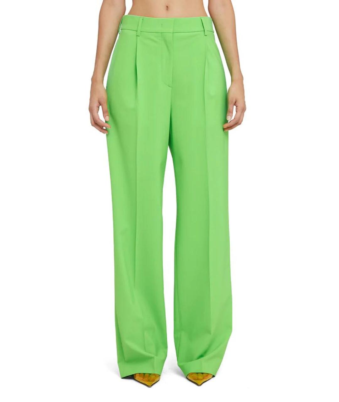 MSGM Зеленые прямые брюки, фото 2