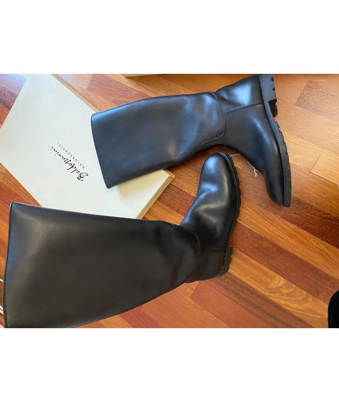 BALDESSARINI Черные кожаные высокие ботинки, фото 5