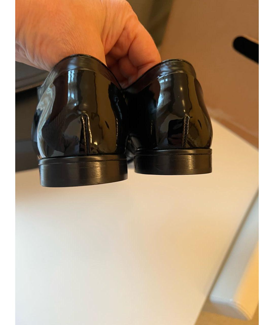 CHANEL PRE-OWNED Черные кожаные брогги и оксфорды, фото 4