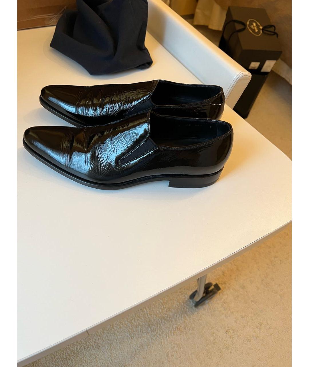 JIL SANDER Черные туфли из лакированной кожи, фото 5