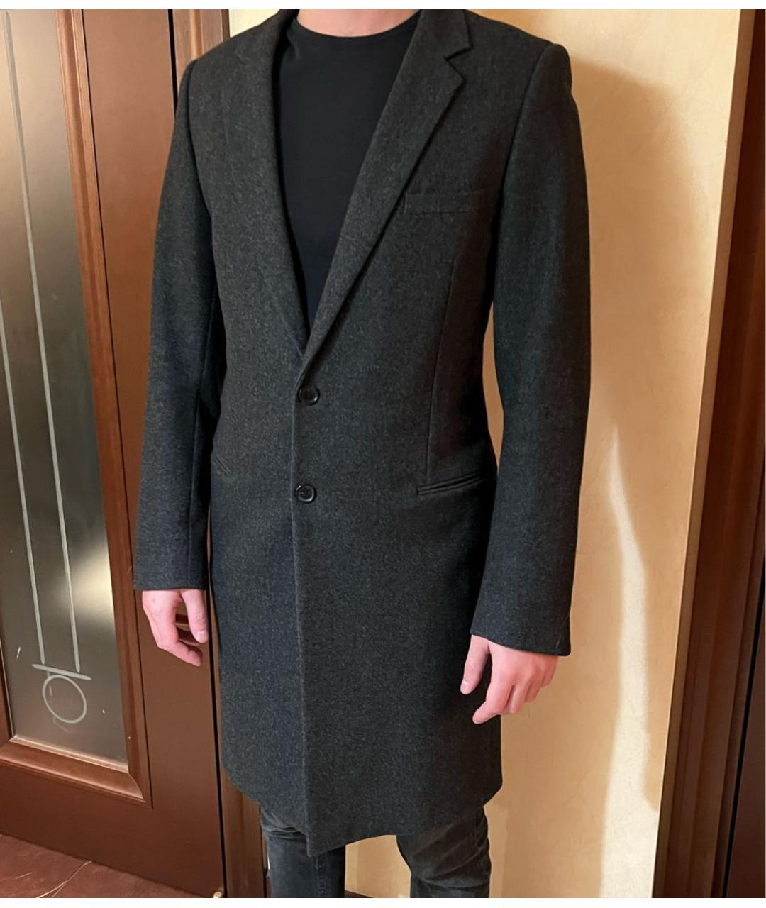 CHRISTIAN DIOR Серое шерстяное пальто, фото 5