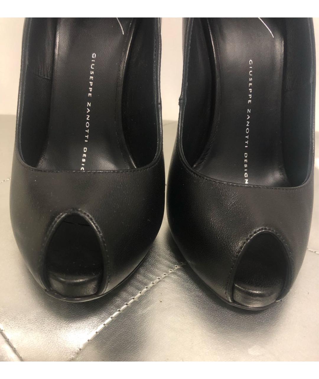 GIUSEPPE ZANOTTI DESIGN Черные кожаные туфли, фото 6