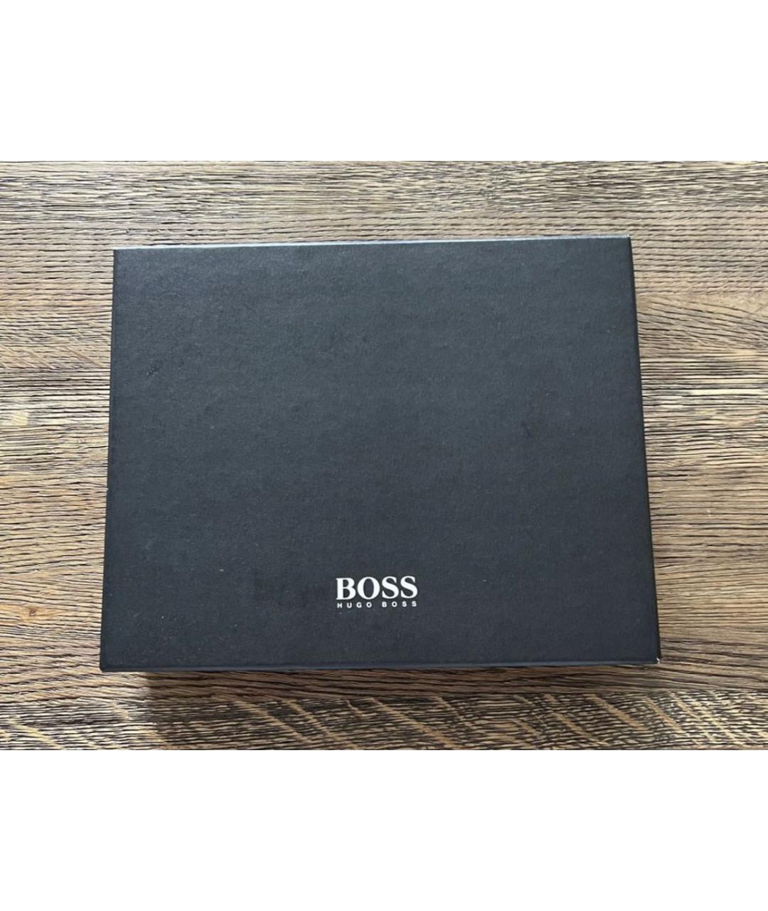 HUGO BOSS Черный кожаный кошелек, фото 5