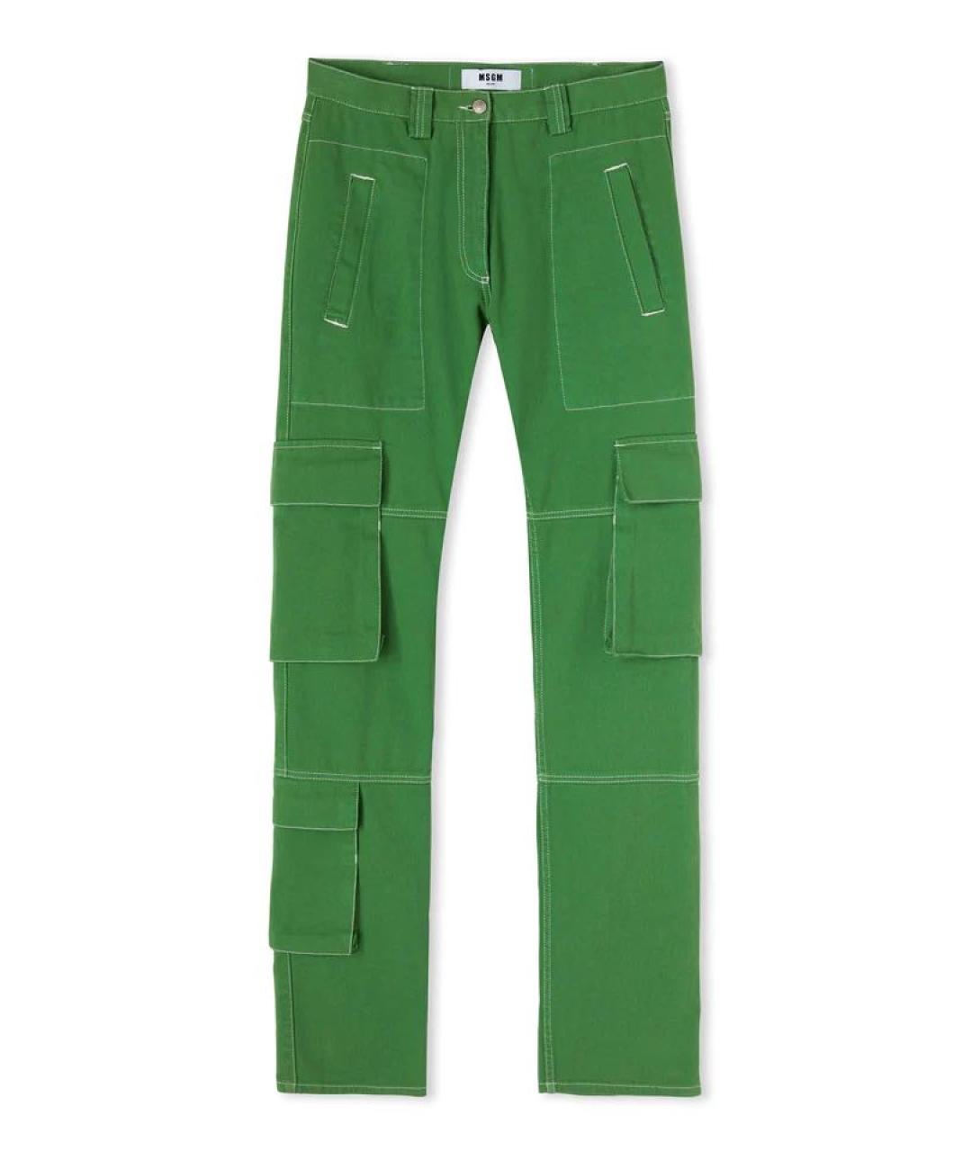 MSGM Зеленые прямые джинсы, фото 1