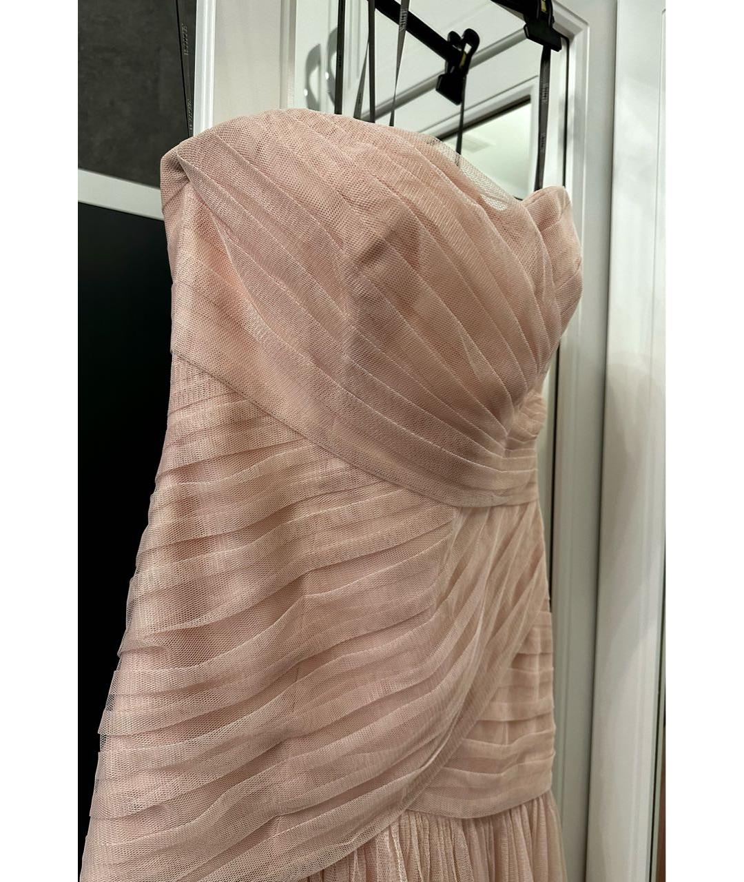 VERA WANG Розовое полиэстеровое вечернее платье, фото 4