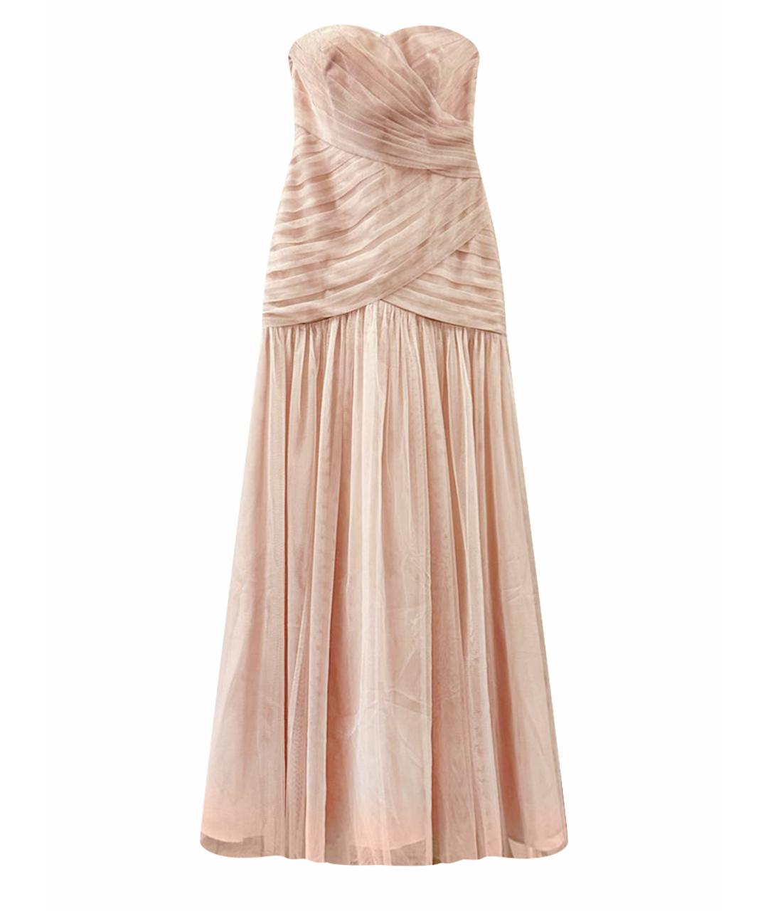VERA WANG Розовое полиэстеровое вечернее платье, фото 1
