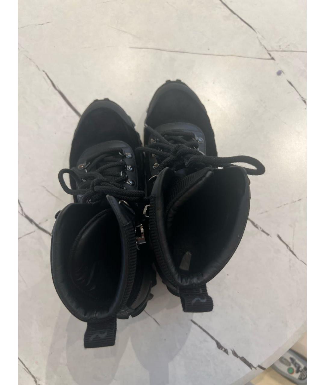 MONCLER Черные кожаные ботинки, фото 3