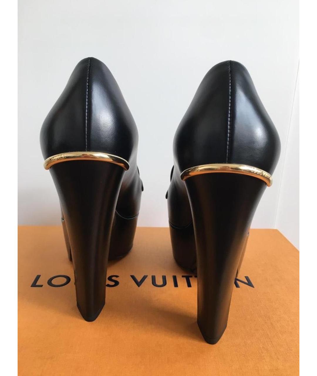 LOUIS VUITTON PRE-OWNED Черные кожаные туфли, фото 3