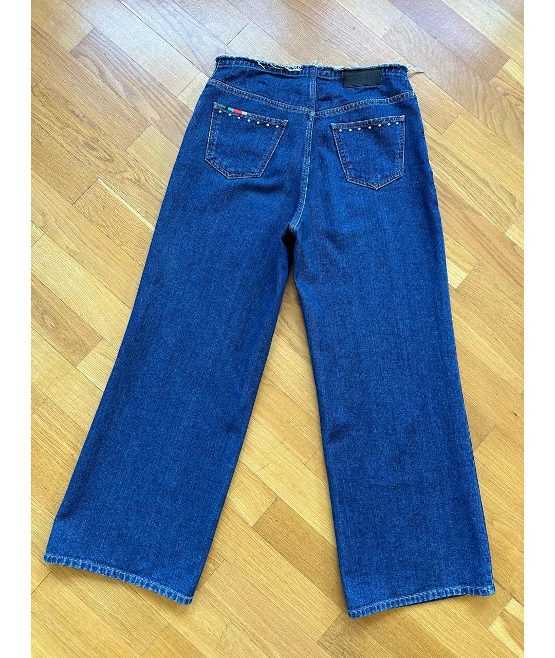 SONIA RYKIEL Синие хлопковые прямые джинсы, фото 2