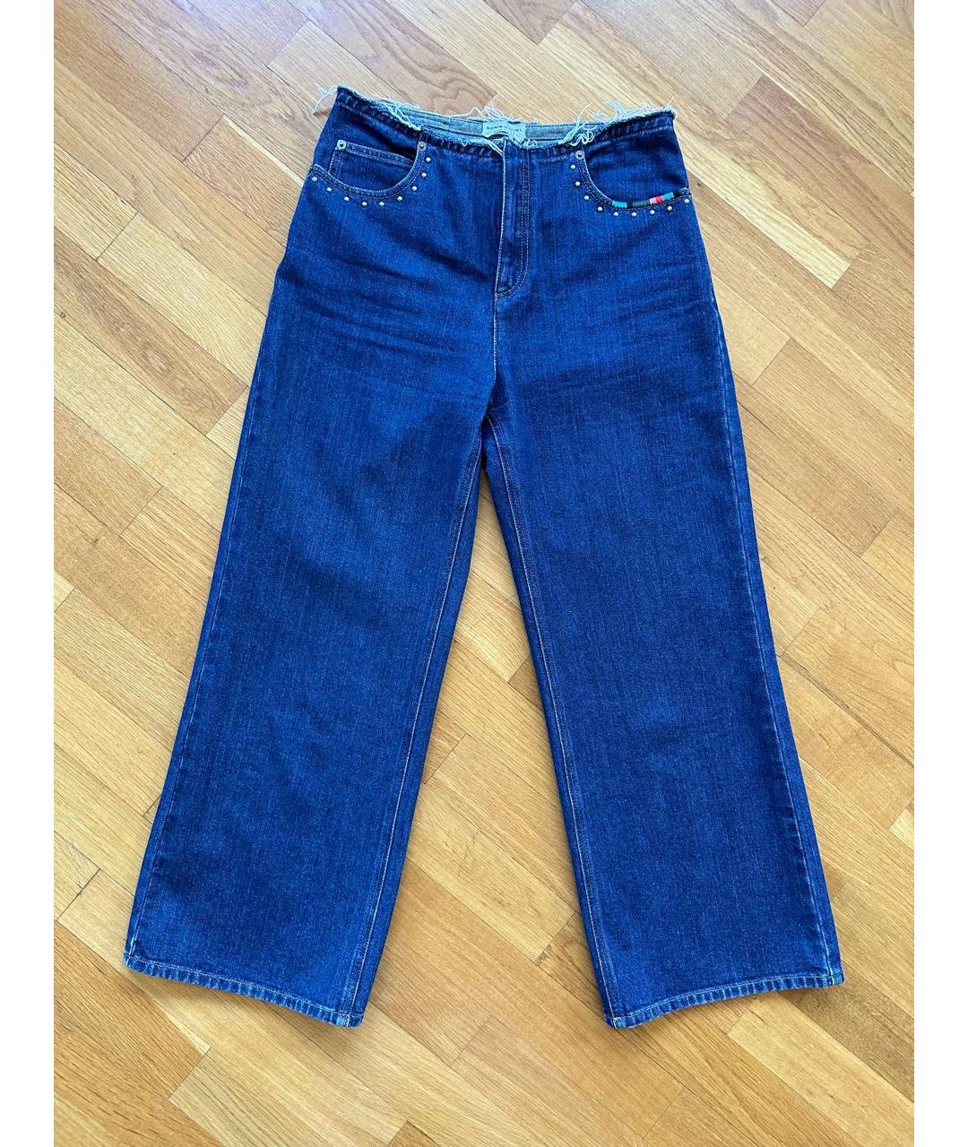 SONIA RYKIEL Синие хлопковые прямые джинсы, фото 7